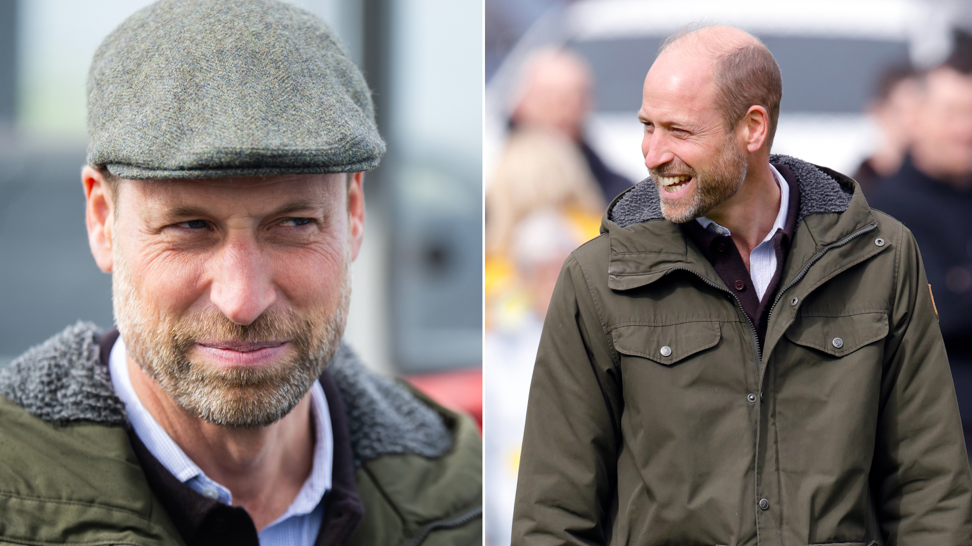 Prince William wears a flat cap with a green hooded coat to visit the Scottish island of Bute with Princess Kate