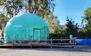 The exterior of the dome at IMMERSED: Ocean Wonders.