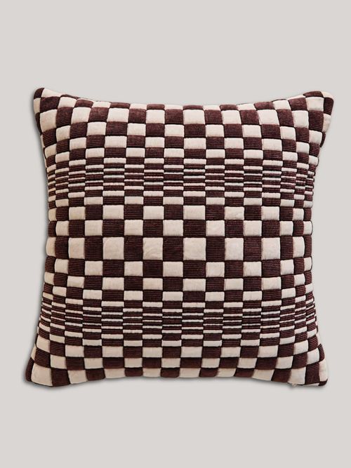 Chenille Checked Quilted Cushion