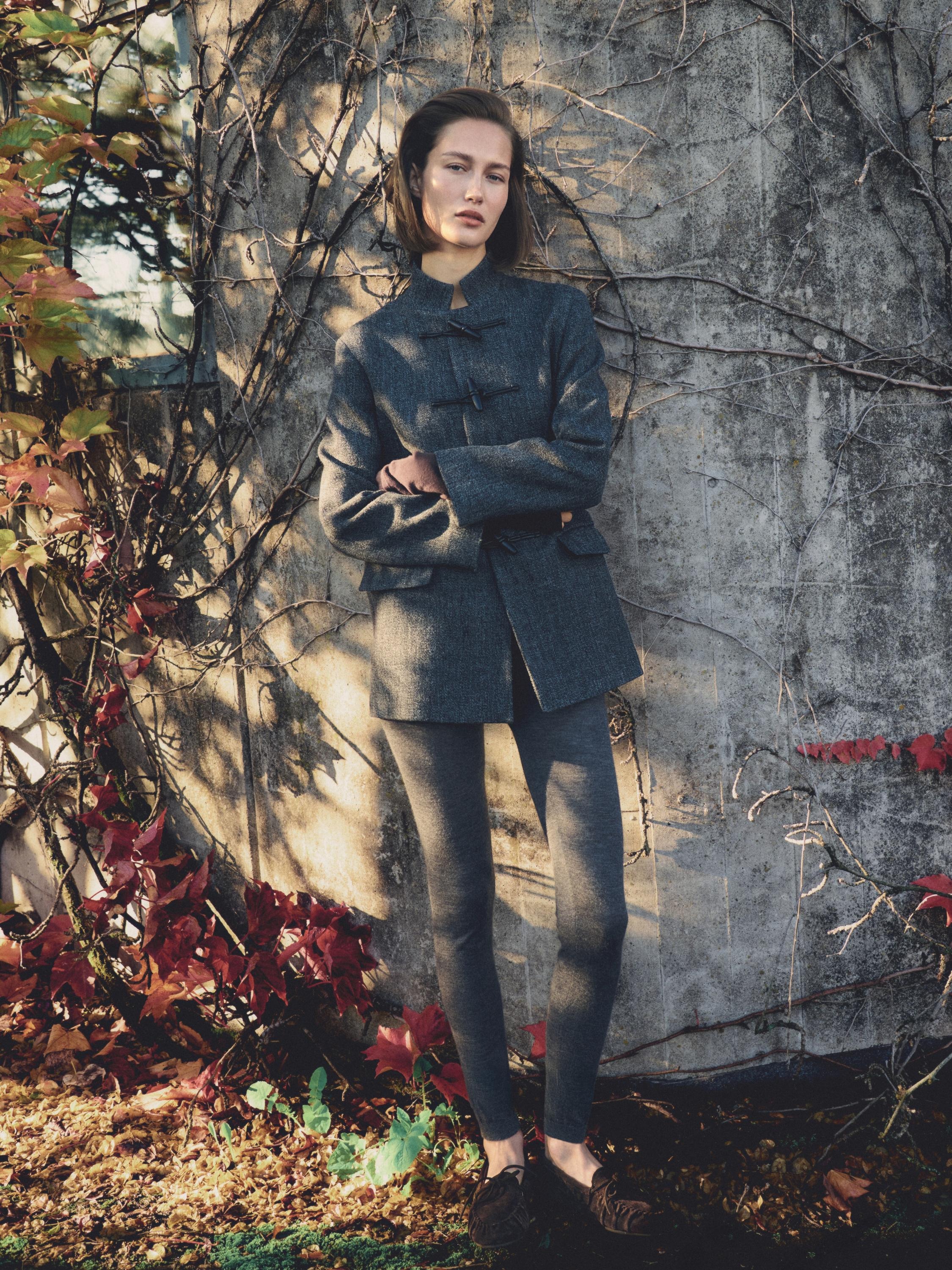 Massimo Dutti, Mid-Length Coat With Horn Toggle