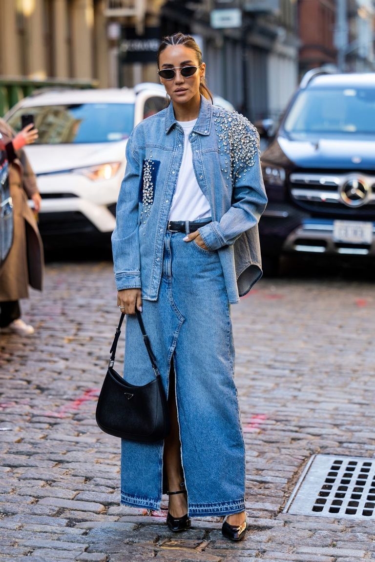 Denim maxi skirts are trending - shop the best ones here | Marie Claire UK