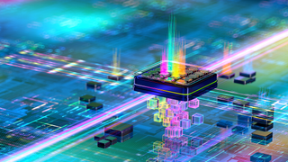 Digital abstract CPU.