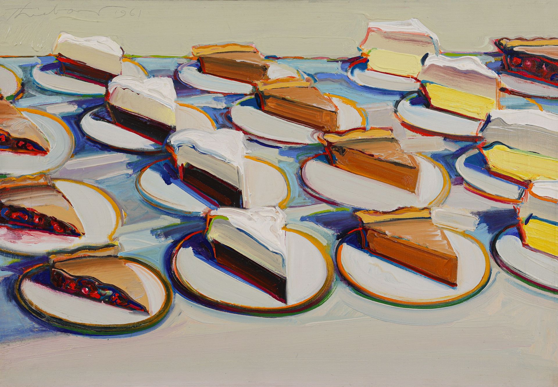 painting of slices of pie