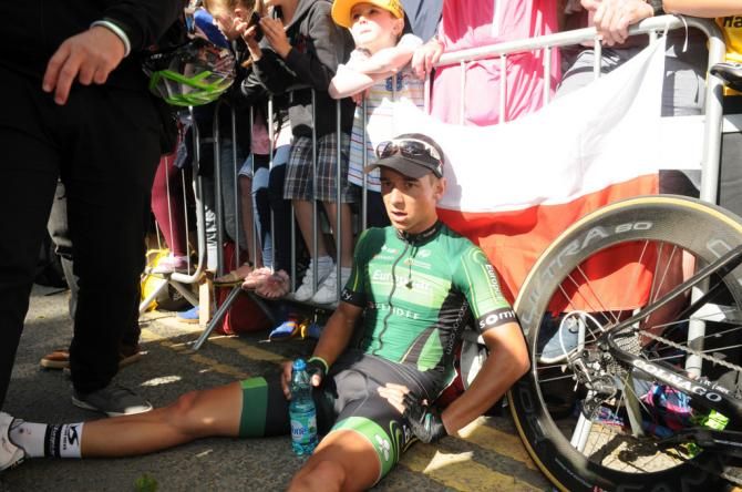 Europcar&rsquo;s Bryan Coquard was spent after sprinting to fourth