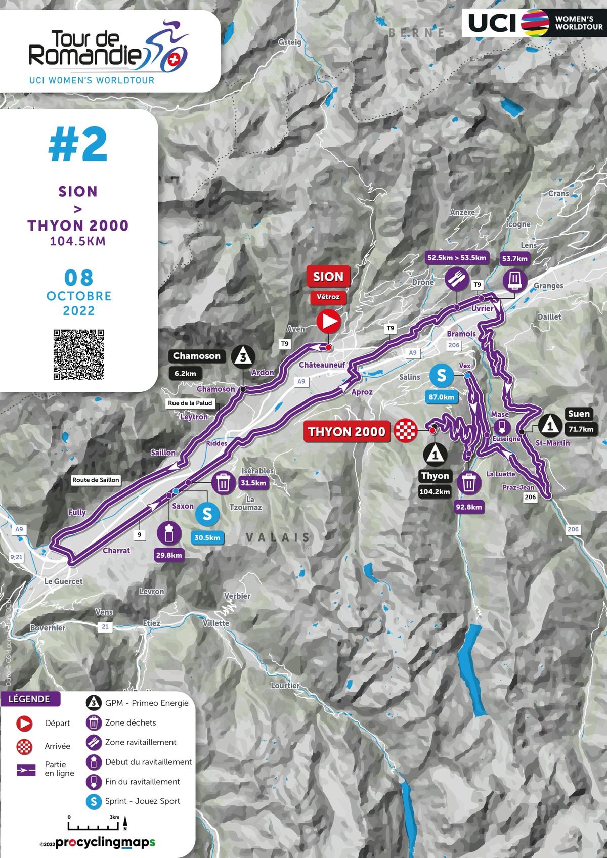 Tour de Romandie Women 2022 Maps and Profiles