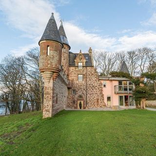 The Pink Castle exterior in Largs Ayrshire in Scotland