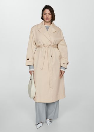 Double-Breasted Trench Coat - Women | Mango Usa