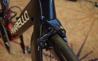 Both front and rear brakes on the new Pinarello are direct mount Shimano Dura-Ace R9100