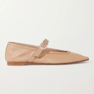 Leather Mary Jane Ballet Flats