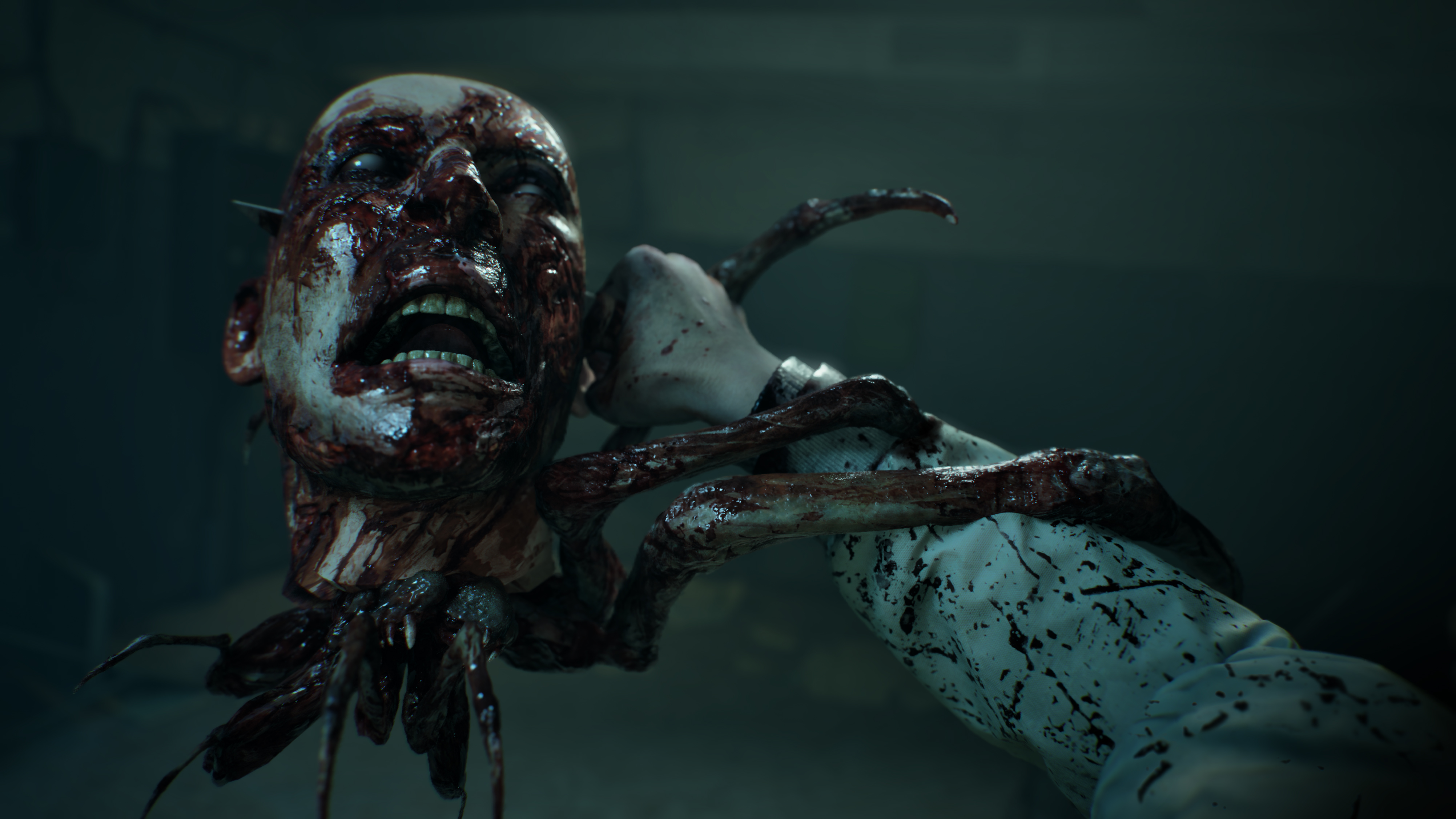 ILL story trailer screenshot of a decapitated head with spider legs erupting from the wound