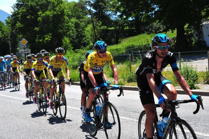 Team Sky had to work hard to protect Chris Froome's yellow jersey