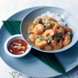 Thai Prawn Curry with Lychees and Pineapple