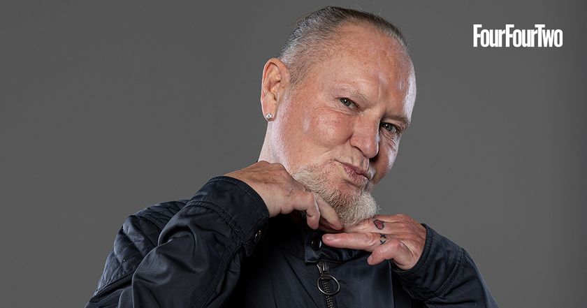 Paul Gascoigne shot for the December 2025 issue of FourFourTwo magazine 
