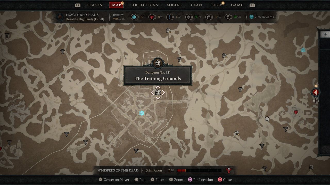 Diablo 4 Training Dummy location
