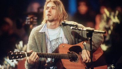 Kurt Cobain performs during MTV's "Unplugged."