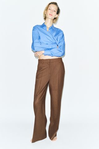 Zw Collection Manteco Wool Wide-Leg Pants