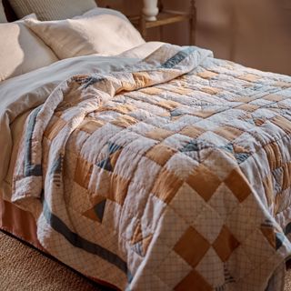 Rustic patchwork quilt