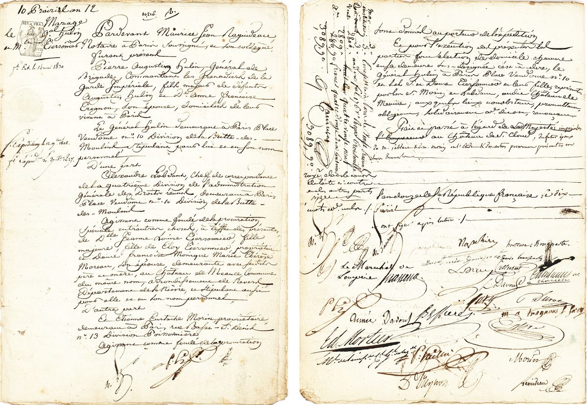 napoleon signed contract