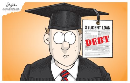 Editorial Cartoon U.S. Student Debt 2016