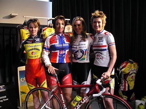 The big four at Vlaanderen Ladies: Veerle Ingels, Anita Valen, Hanka Kupfernagel and Emma Davies