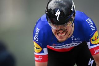 Frances Remi Cavagna competes the final stage 161 km race against the clock Fribourg to Fribourg during the Tour de Romandie UCI World Tour 2021 cycling race on May 2 2021 in Fribourg Photo by Fabrice COFFRINI AFP Photo by FABRICE COFFRINIAFP via Getty Images