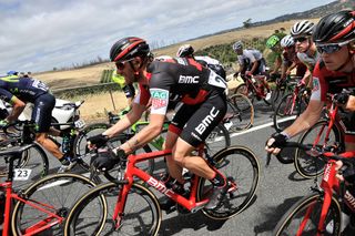 Damiano Caruso from BMC Racing (C) takes part in stage four of the Tour Down Under