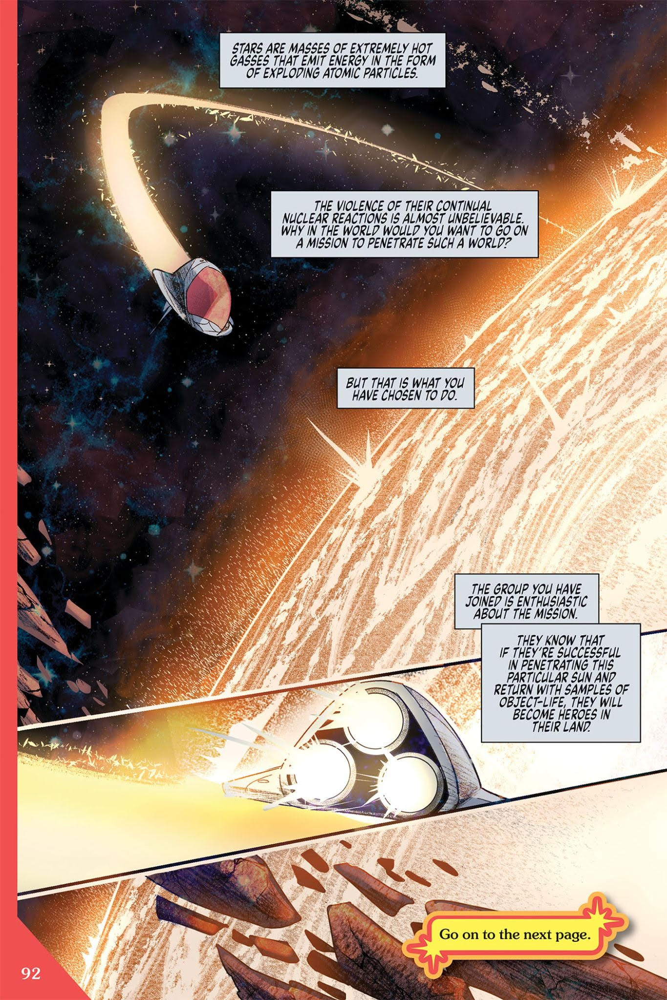 a sci-fi comic book page