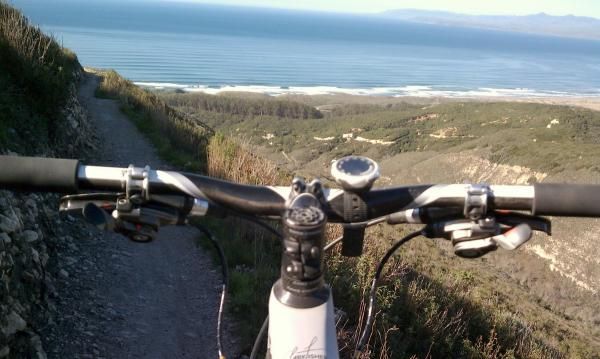 Singletrack, mountains, and ocean