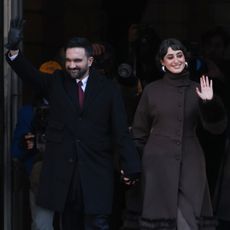 Zohran Mamdani and Rama Duwaji at the new york city mayoral inauguration