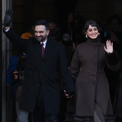 Zohran Mamdani and Rama Duwaji at the new york city mayoral inauguration