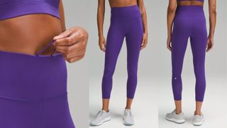 Lululemon Base Pace High-Rise Tight 25 *Two-Tone Ribbed - Black