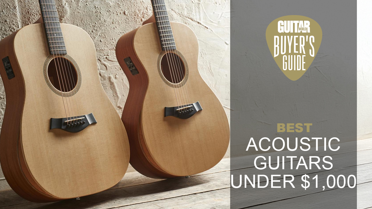 Taylor Academy acoustic guitars against a white wall 