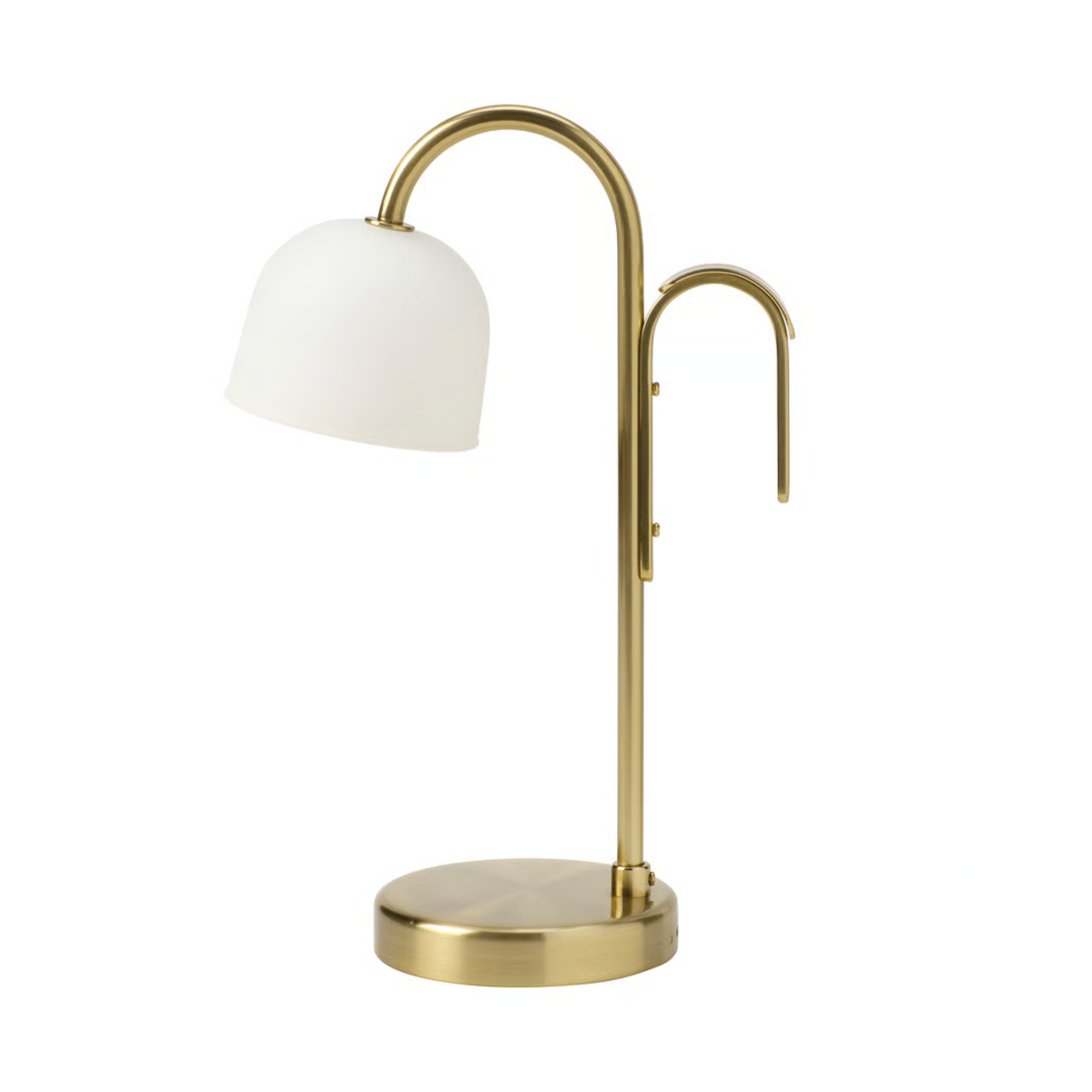 a brass portable lamp