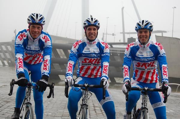Riders suited up to preview the Tour depart.
