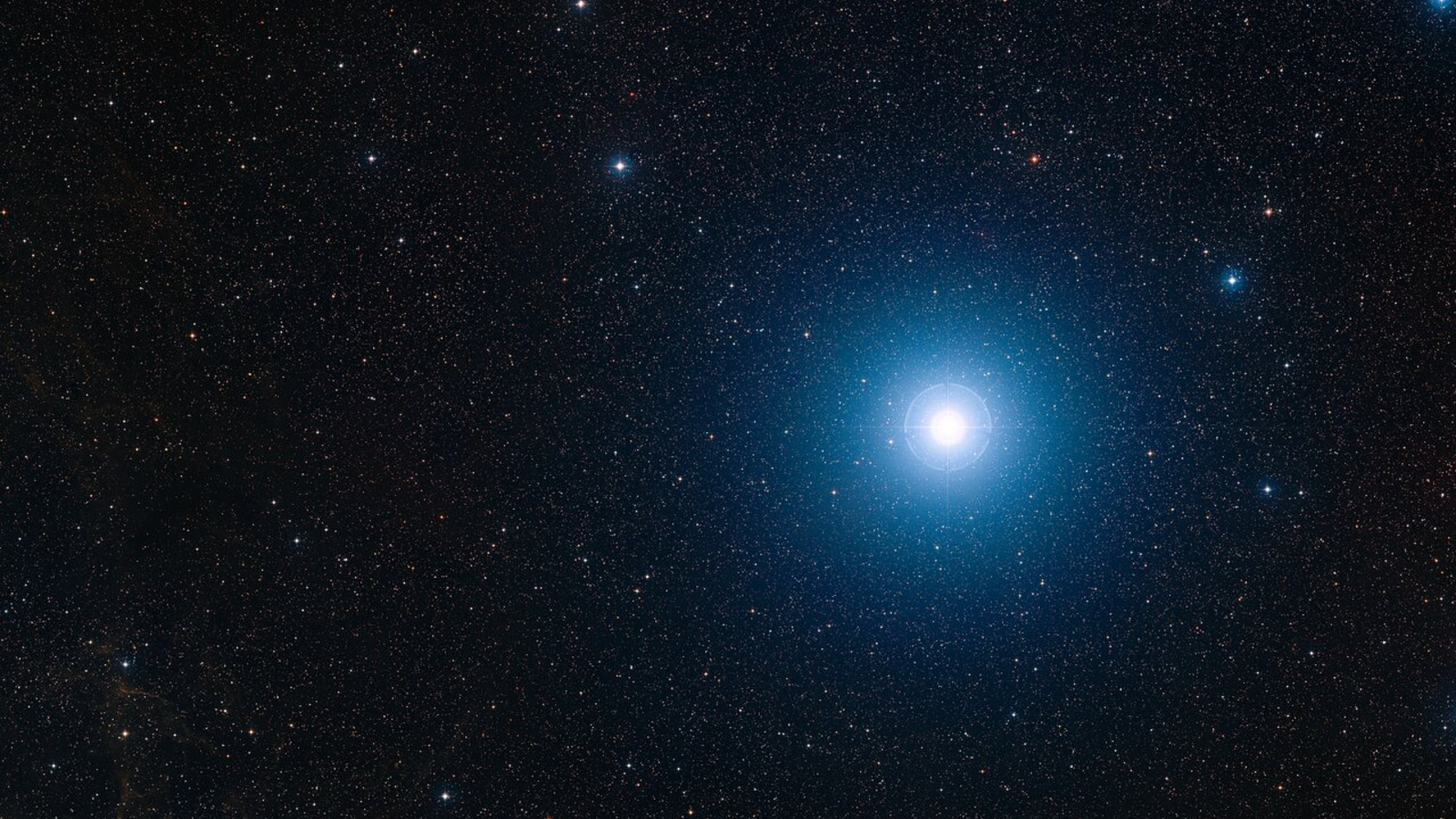 Photo of a white dwarf star surrounded by other stars