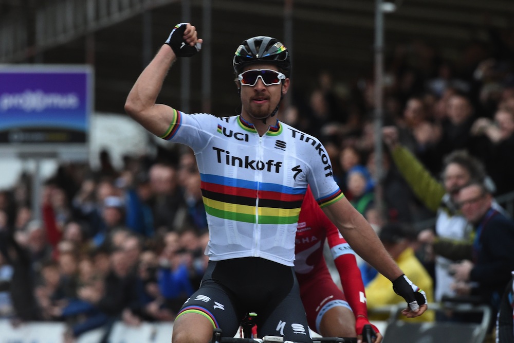 Peter Sagan takes his first win in the rainbow at the 2016 Ghent-Wevelgem | Cycling Weekly