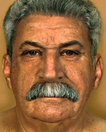 A colored photograph of Joseph Stalin.