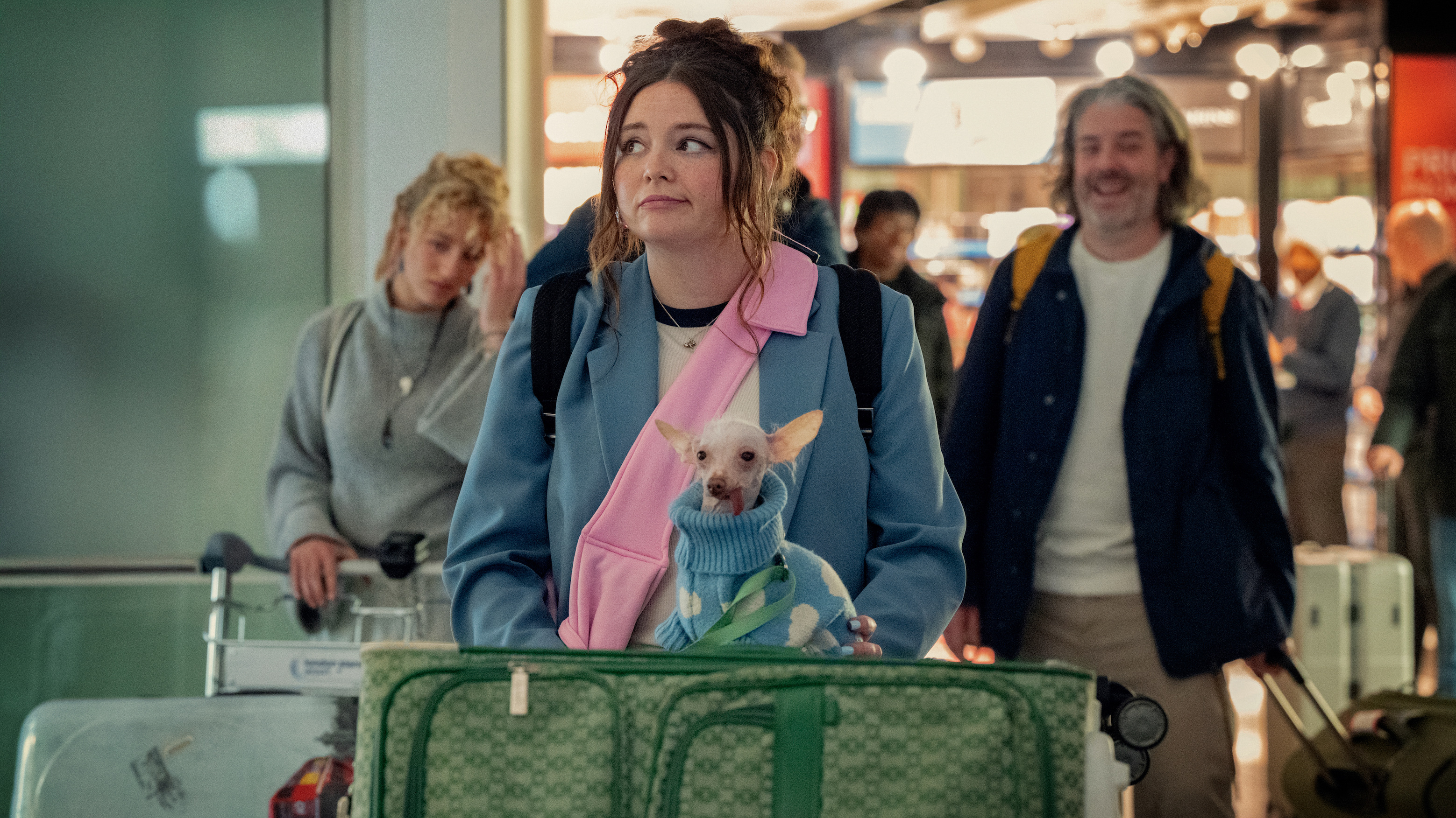 Megan Stalter as Jessica arriving in London for a fresh start.