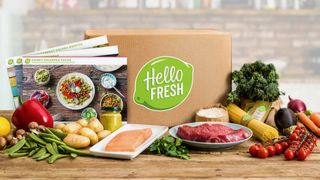 HelloFresh box with fresh produce