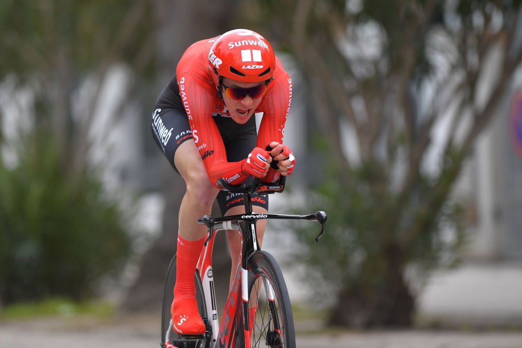 Chad Haga during the stage 7 time trial at Tirreno-Adriatico