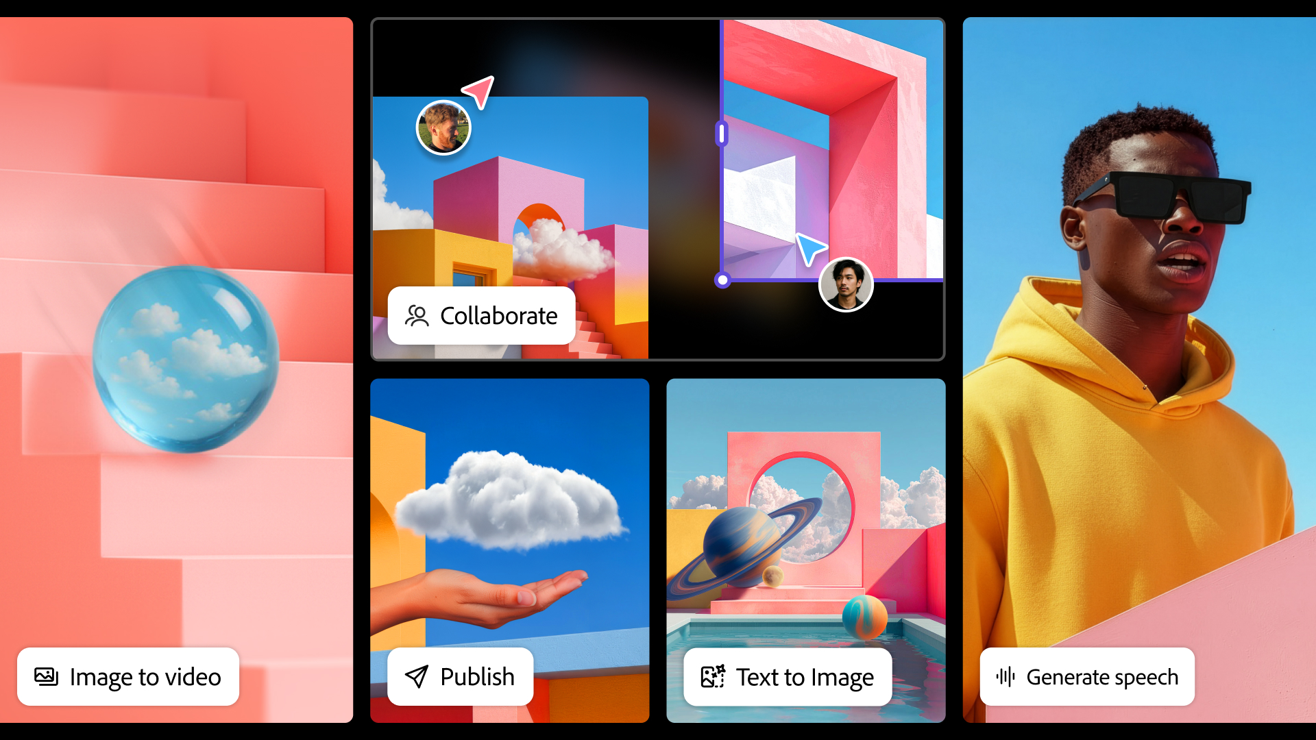 Examples of tools in Adobe Creative Studio