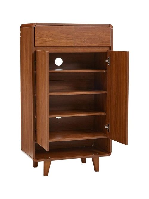 Shoe Cabinet With Drawer and Open Shelf