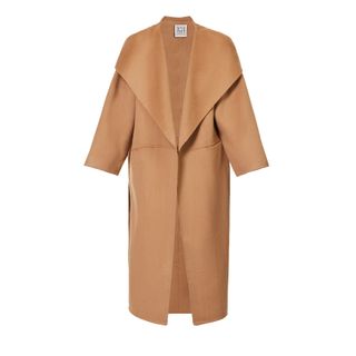 Best camel coats: TOTEME Signature dropped-shoulder wool and cashmere-blend coat