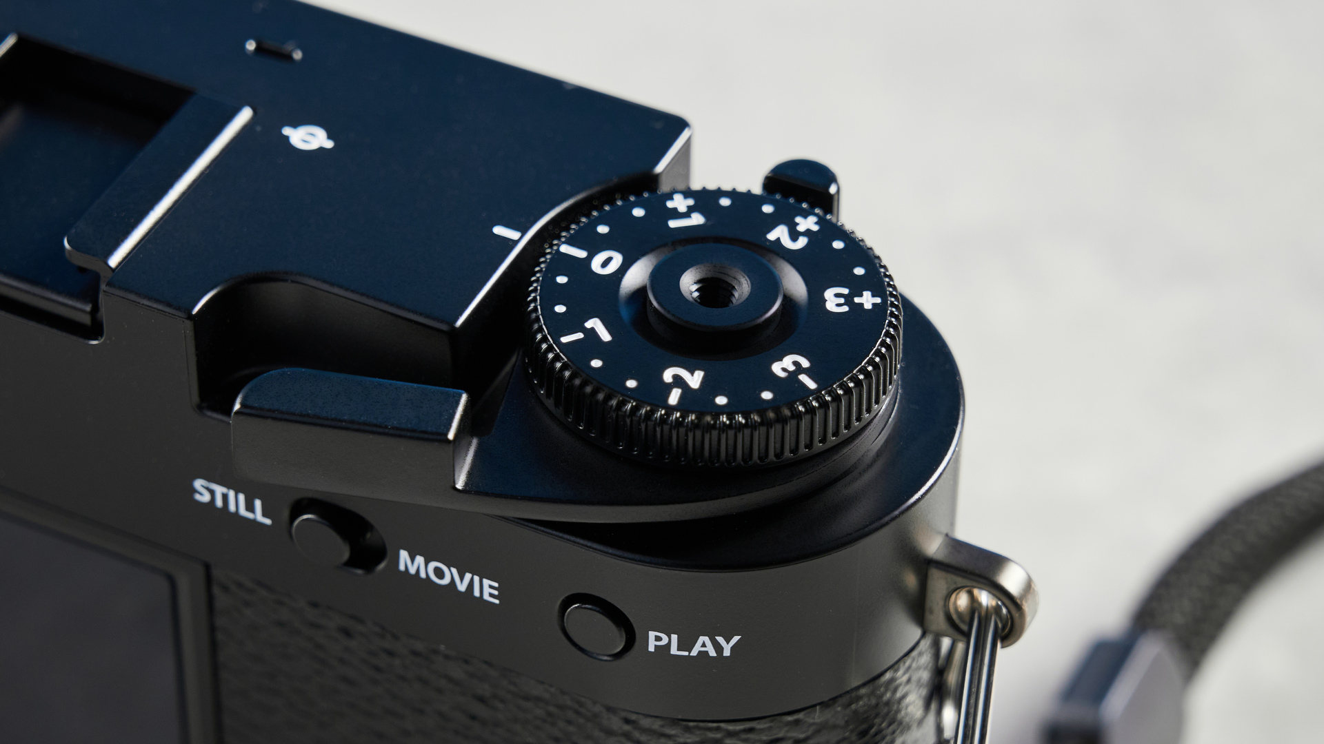A black Fujifilm X half camera