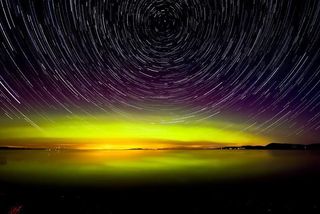 Star Trails and Auroral Display in Vermont