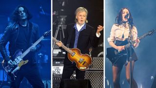 Left-Jack White performs at the annual Corona Capital music festival in Mexico City on November 17, 2024; Center-Paul McCartney performs during the third day of Corona Capital Fest at Autódromo Hermanos Rodríguez on November 17, 2024 in Mexico City, Mexico; Right-St. Vincent performs in concert at Razzmatazz on October 18, 2024 in Barcelona, Spain