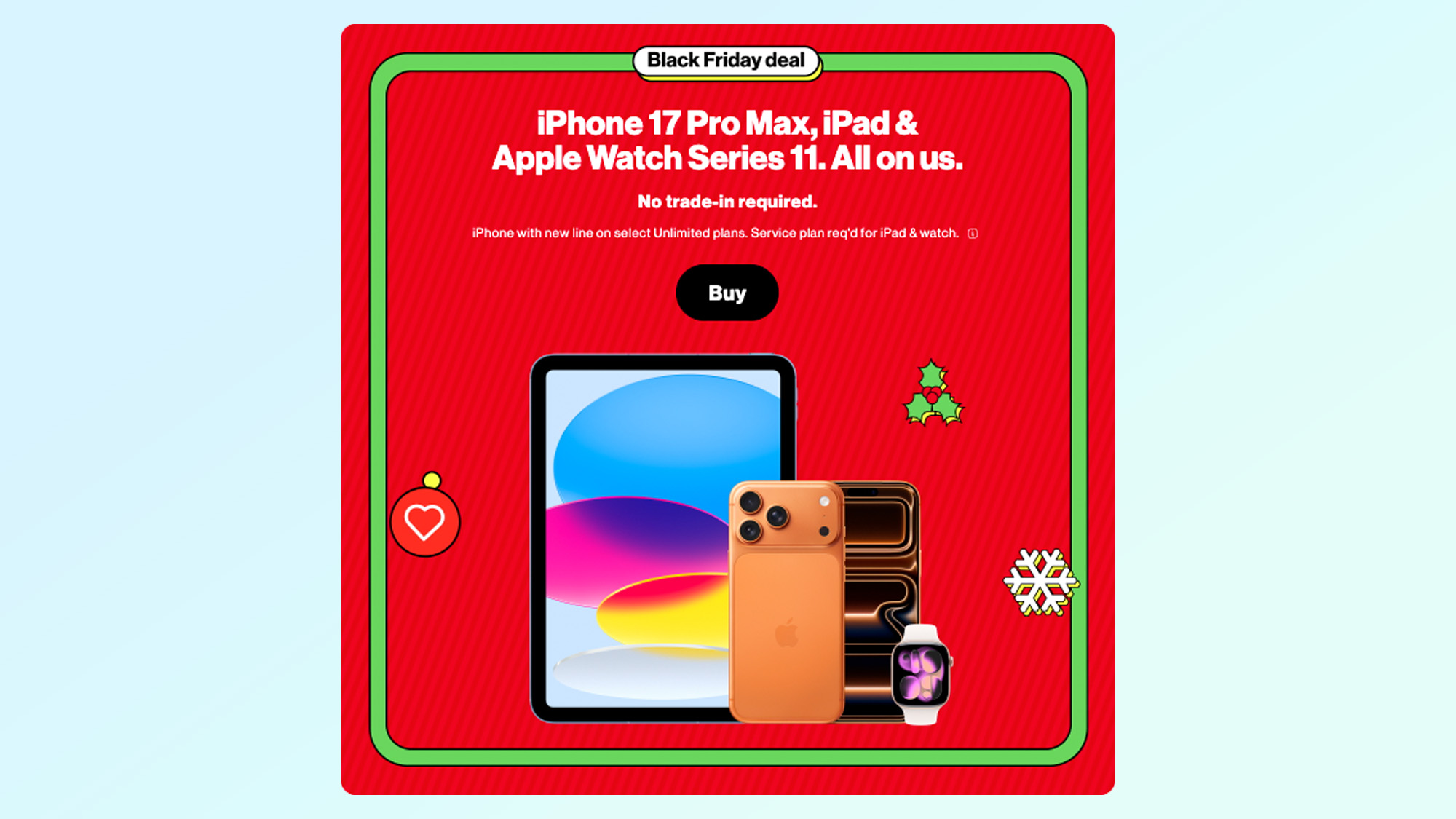 Verizon iPhone ipad apple watch deal