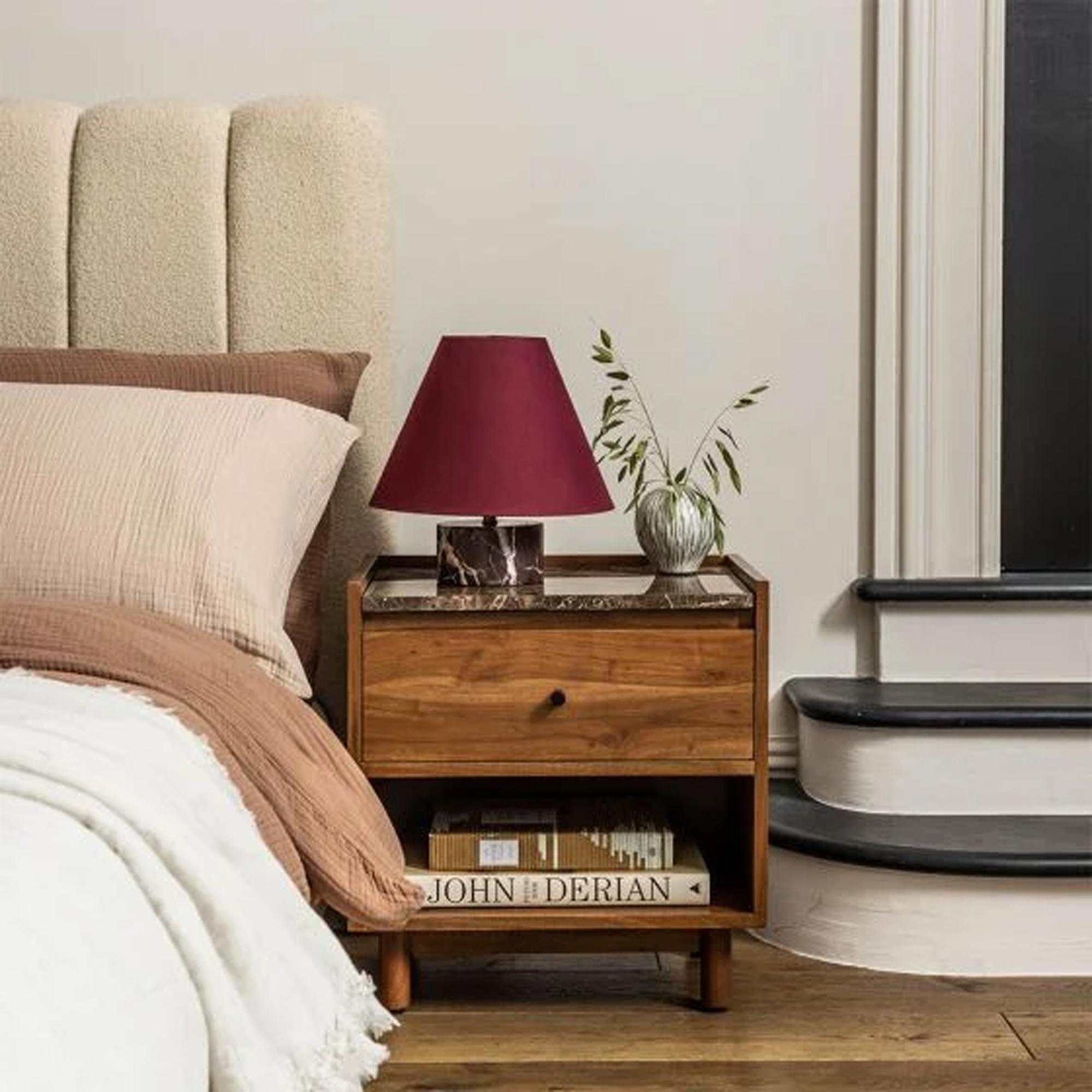 Atkin and Thyme Brera Marble Bedside Table