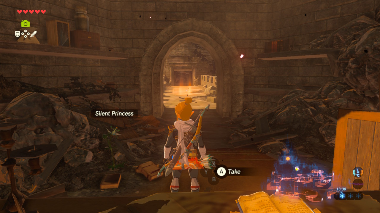 Search Hyrule Castle to find the Breath of the Wild Captured Memories collectible in Hyrule Castle
