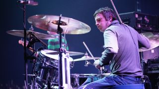 Chris Sharrock drumming with Oasis